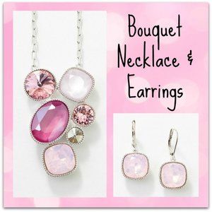 Touchstone Crystal Bouquet Necklace & Earrings Set